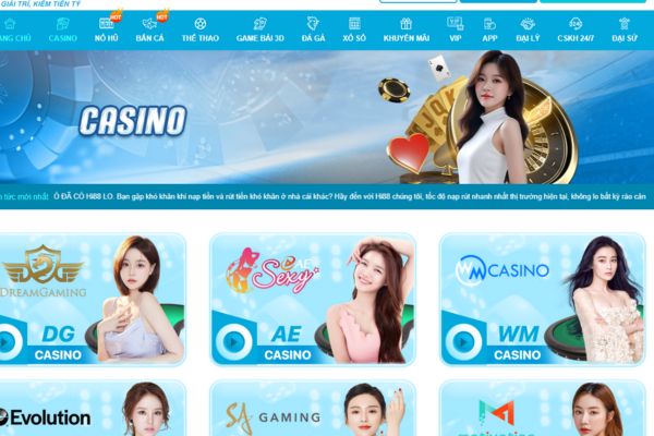 Sòng bài trực tuyến tại trang web Hi88 đa dạng trò chơi hấp dẫn